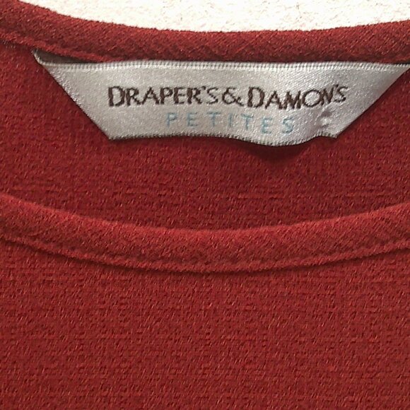 Draper's & Damons Petite 2 Piece Embroidered Floral Jacket & Tank Size Large - Picture 5 of 12